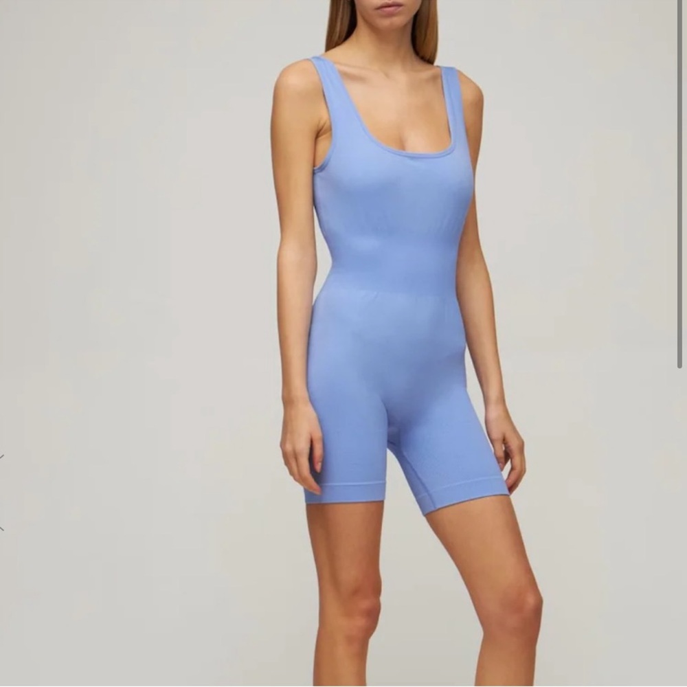 Ribbed Bodysuit in Blue